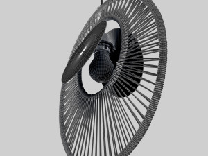 suspension oyster noir Modello 3D
