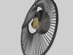suspension oyster noir Modello 3D
