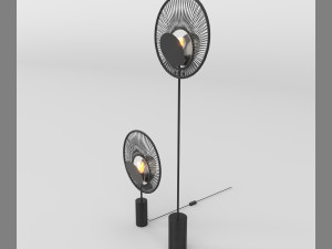 oyster lampe and lampadaire 3D 모델