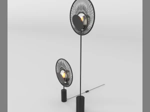 oyster lampe and lampadaire 3D Model