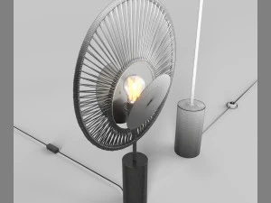 oyster lampe and lampadaire 3D Model
