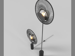 oyster lampe and lampadaire 3D 모델