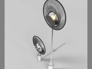oyster lampe and lampadaire 3D Model