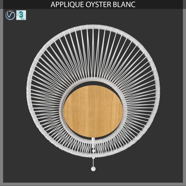 applique oyster blanc 3D Model .c4d .max .obj .3ds .fbx .stl .blend 