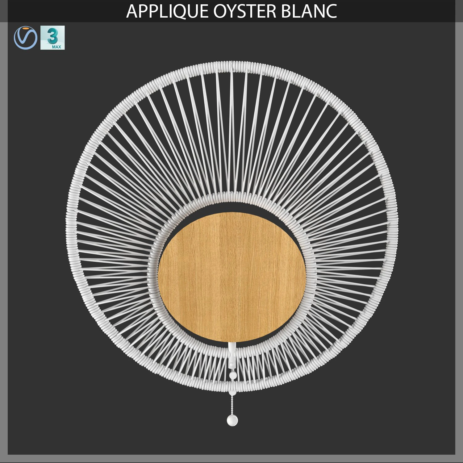 applique oyster blanc 3D Model .c4d .max .obj .3ds .fbx .stl .blend