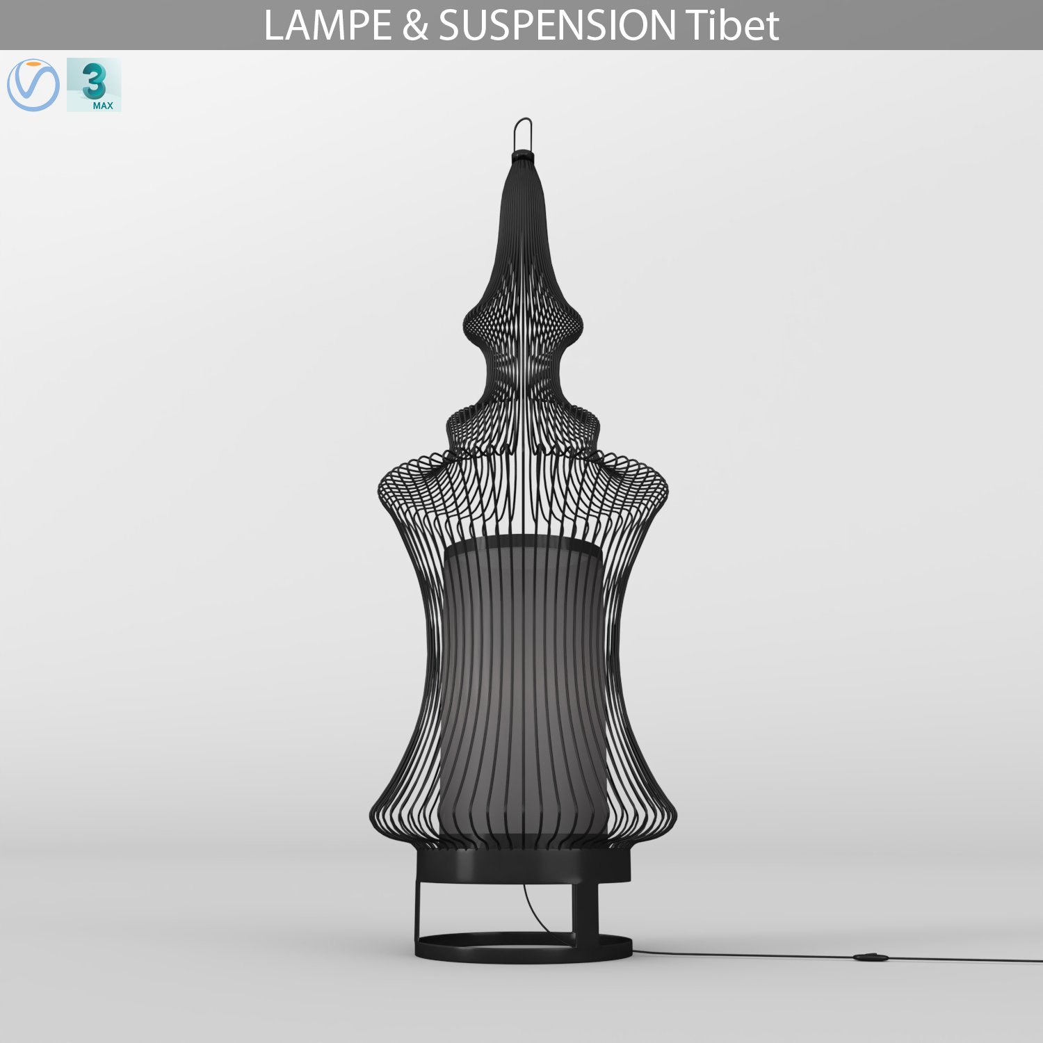 Lampe Suspension Tibet 3d Model In Floor Lamps 3dexport