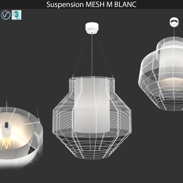 suspension mesh m blanc 3D Model .c4d .max .obj .3ds .fbx .stl .blend 
