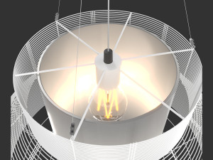 suspension mesh m blanc 3D Model