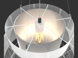 suspension mesh m blanc 3D Model