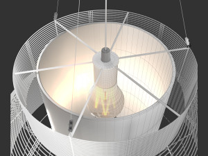 suspension mesh m blanc 3D Model