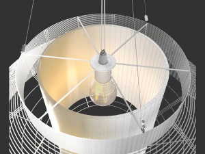 suspension mesh l blanc 3D Model