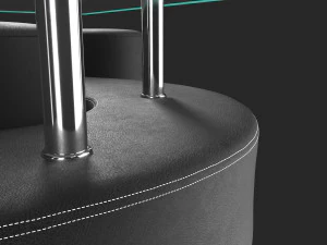 coffee table and 2 pouffes 3D Model
