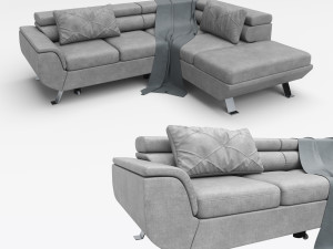 corner sofa convertible chaise longue phoenix 3D मॉडल
