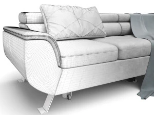 corner sofa convertible chaise longue phoenix 3D Model
