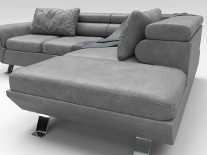 corner sofa convertible chaise longue phoenix 3D Model