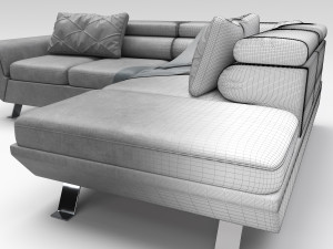 corner sofa convertible chaise longue phoenix Modèle 3D
