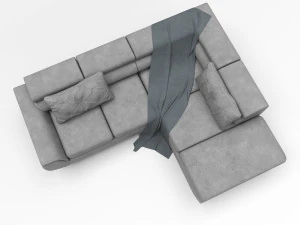corner sofa convertible chaise longue phoenix 3D Model