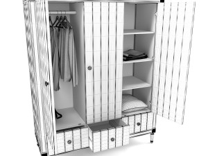 made armoire bourbon Model 3D