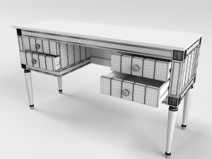 made bourbon vintage desk 3D Model