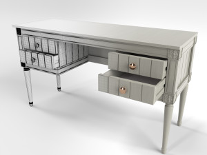 made bourbon desk grey 3D 모델