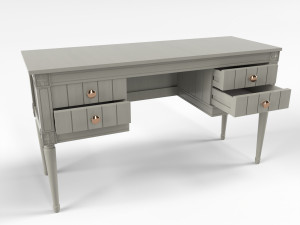 made bourbon desk grey 3D 모델