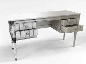 made bourbon desk grey 3D Model