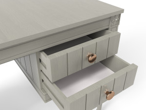 made bourbon desk grey 3D 모델