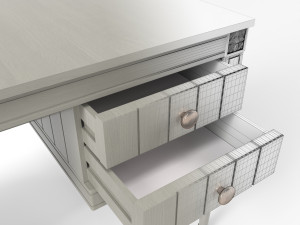 made bourbon desk grey 3D 모델