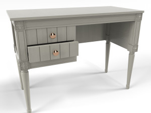 made bourbon vintage compact desk grey Modèle 3D