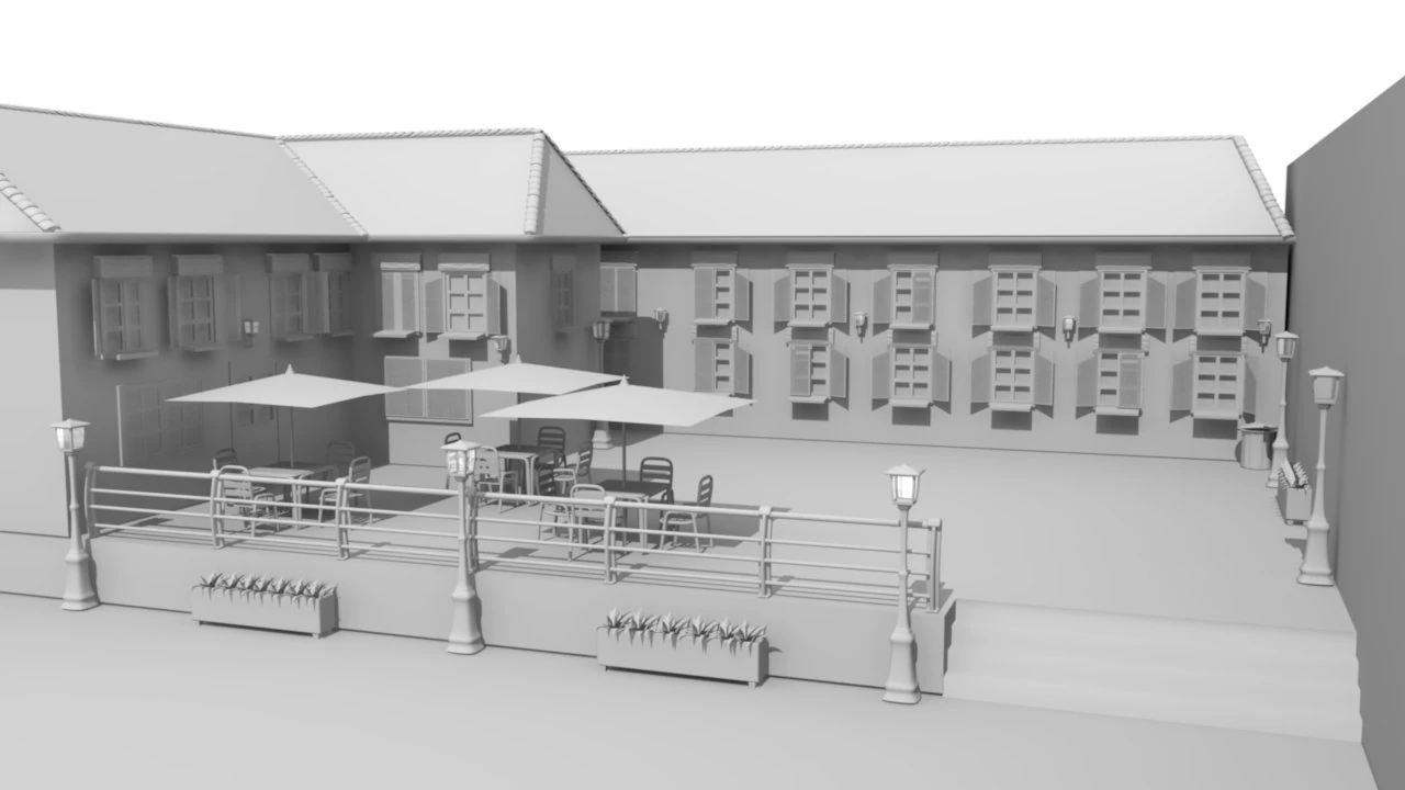 part of town 3D Model .c4d .max .obj .3ds .fbx .stl .blend