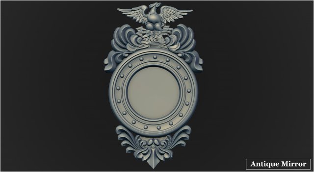 Antique Mirror 3D 모델 .c4d .max .obj .3ds .fbx .stl .blend 