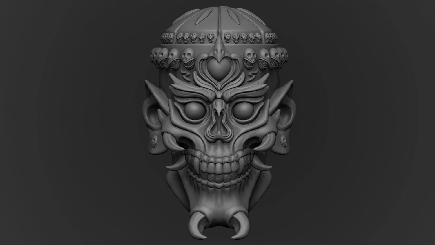 Crânio Tibetano Modelo 3D .c4d .max .obj .3ds .fbx .stl .blend