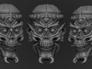 Tibetan Skull 3Dモデル