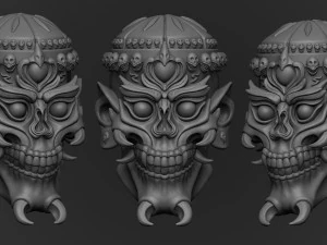 Cr&acirc;nio Tibetano Modelo 3D