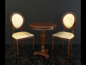chair table classic Modelo 3D