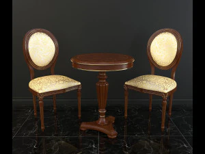 Stuhl-Tisch-Klassiker 3D Modell