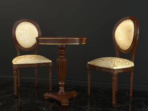 chair table classic 3D Model
