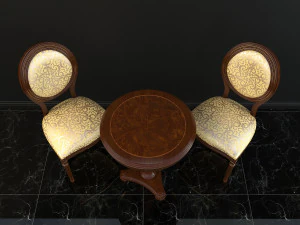 chair table classic 3D Model