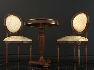 chair table classic 3D Model