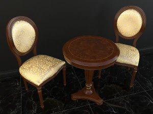 chair table classic 3D Model