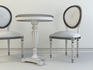 chair table classic 3D Модель