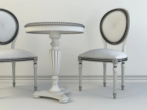 chair table classic 3D Model