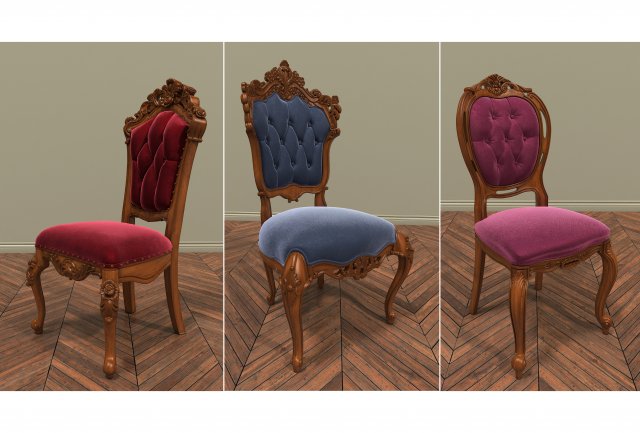 classic chair 3D Model .c4d .max .obj .3ds .fbx .stl .blend 