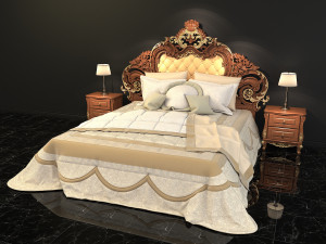 classic bed 3D Model