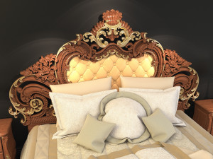 classic bed Model 3D
