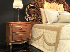 classic bed Model 3D
