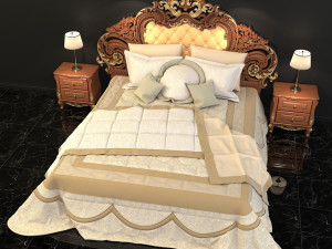 classic bed Model 3D