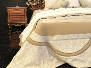 classic bed Model 3D