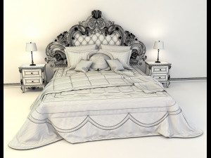 classic bed Model 3D