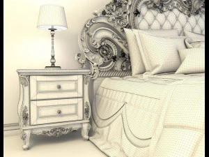 classic bed 3D Model